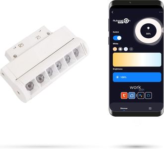 OEM Foco Lineal Led Blanco Wifi Zigbee Ajustable De 6w Para Rieles Magn&eacute;ticos Smart Track 48vdc 3000-5000k Regulable