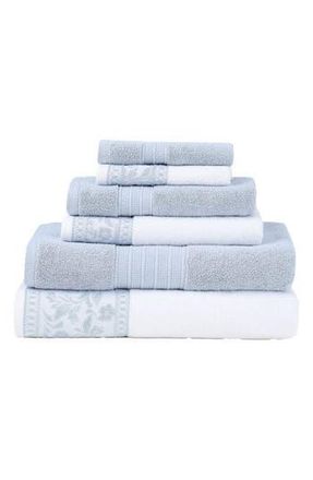 Modern Threads Jacquard 6-Piece Towel Set in Light Blue at Nordstrom Rack, Size 6 Piece Set