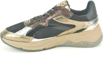 Floris Van Bommel Schoenen, Dames, Veelkleurig, 39 EU, Zwart + Brons Runner N