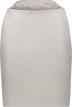 Lorena Antoniazzi Minirok met zakken en wol - Dames - Korte rokken - Grijs - S - Wol - Rokken