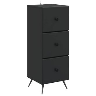 vidaXL Cajonera Negro 33 X 34,5 X 90 Cm Madera De Ingenier&iacute;a Vidaxl