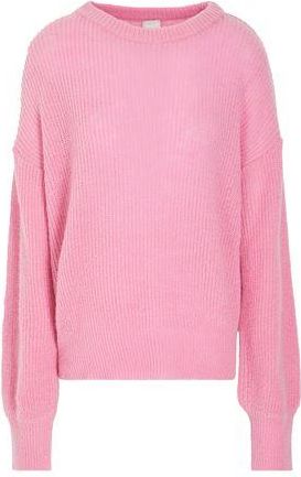 8 by YOOX LUREX KNIT PUFF-SLEEVE SWEATER
