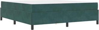 vidaXL Bed Frame Dark green and White 180 x 200 cm Velvet Vidaxl