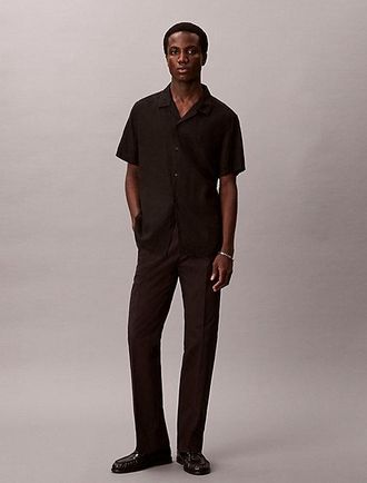 Calvin Klein Straight Cotton Sateen Chino Trousers