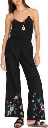 Johnny Was Martine Hight Slit Palazzo Pant In Black