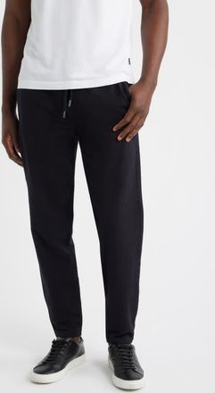 Mack Weldon Ace Stretch Cotton French Terry Sweatpants in True Black at Nordstrom, Size Xx-Large
