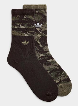 adidas Mens Trefoil camouflage socks 2-pack
