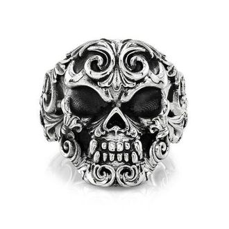 Room101 07 Filigree Skull Ring in Silver at Nordstrom, Size 9