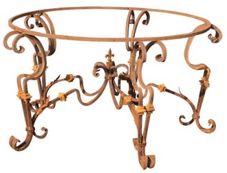 Biscottini International Biscottini - Pedestal De Hierro Lleno Redundo L145xpr145xh74 Cm
