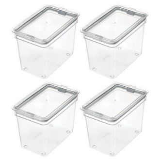 iDesign Medium Food Storage Bin with Airtight Lid - Set of 4 - Clear in Bronze at Nordstrom