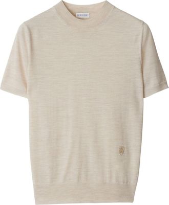 Burberry wool T-shirt - women - Wool - S - Neutrals