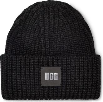 UGG Chunky Rib Beanie - Dames - Hoeden - Zwart - ONE Size - Wol - Accessoires