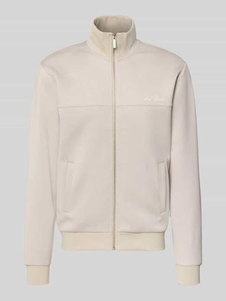 Les Deux Sweatjacke mit Logo-Print Modell Ballier in Beige, Gr&ouml;&szlig;e XL