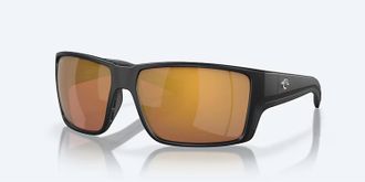 Costa Unisex Reefton Pro Polarized Sunglasses In Matte Black Gold Mirror