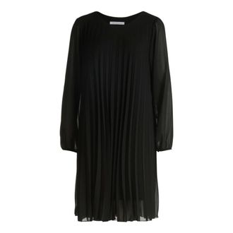 Betty & Co Kleedjes, Dames, Zwart, S, Chiffon, Geplooide Chiffon Jurk