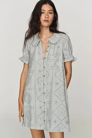 Pilcro Keira Eyelet Mini Dress
