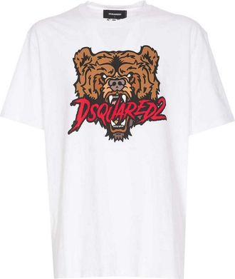 Dsquared2 T-shirt met berenlogo en normale pasvorm