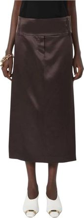 Sportmax Rokken, Dames, Bruin, S, Midi Skirts