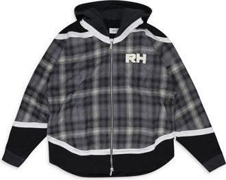 Rhude Grey Hockey Zip-UP Hoodie