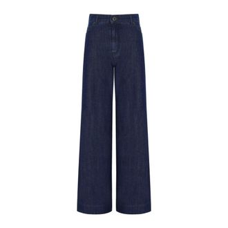 Max Mara Vega Wide Leg Jeans - female - Weekend Max Mara - Wide Jeans - Blue - 2XS - Jeans