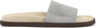 Brunello Cucinelli Sliders, male, Gray, 10 UK, Flat Sandal
