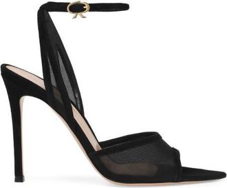 Gianvito Rossi Dorotea Sandals in Black Fabric at Nordstrom, Size 41.5