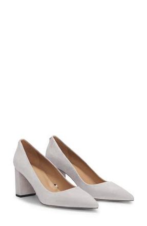 BOSS Janet Pointed Toe Pump in Medium Grey at Nordstrom Rack, Size 7