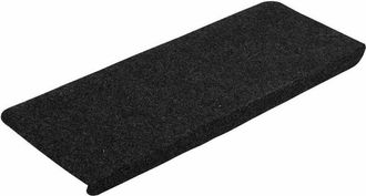 vidaXL Tappetini Autoadesivi per Scale 30 pz Neri 65x24,5x3,5 cm - Vidaxl