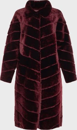 Gorski Reversible Chevron Lamb Shearling Coat