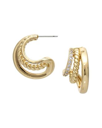 Rivka Friedman 18K Plated Cz Dangle Earrings