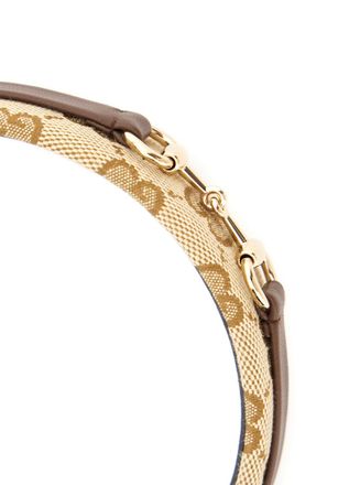 Gucci Girls Headband Horsebit Gg Canvas Beige Cotton Accessory