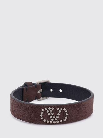 Valentino Garavani Bracciale VLogo Valentino Garavani in camoscio con borchie
