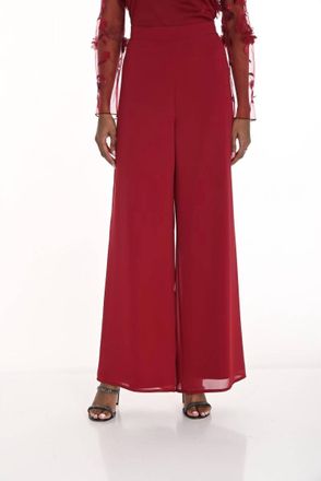 Frank Lyman Design Woven Wide Leg Pant In Red