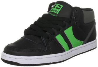 Globe Mens Destroyer Mid Leather Black/Moto Green Fashion Trainer GBDESTM 11 UK
