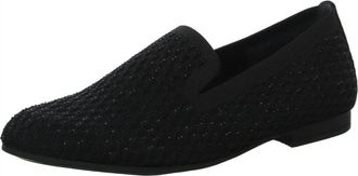 Gabor Womens Knit Leather Loafer In Black