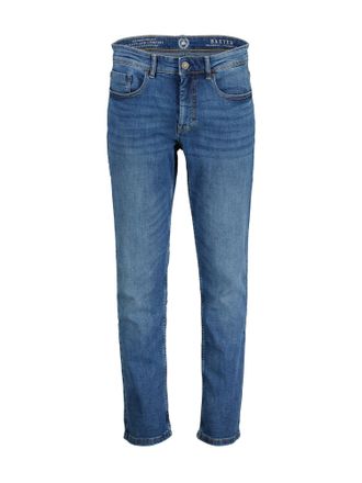 Lerros Relax-fit-Jeans LERROS LERROS BAXTER 5-Pocket-Denim, RELAXED FIT, unifarben, Herren, Gr. 36, L&auml;nge 32, blau (space blau melange), 99% Baumwolle, 1% El