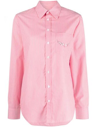 Zadig&Voltaire Blouse met verfraaid logo - Roze