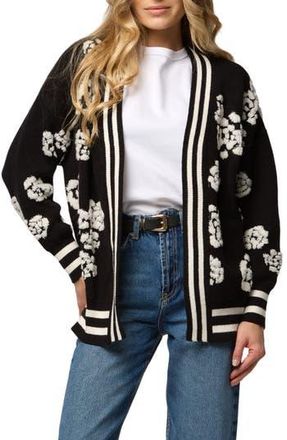 Saachi Abstract Rose Cardigan in Black at Nordstrom Rack