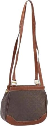 Loewe Pre-owned Shoulder Bag - Dames - Vintage Schoudertas - Bruin - ONE Size - Leer - Vintage
