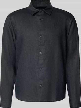 GAP Regular Fit Leinenhemd mit Kentkragen in Black, Gr&ouml;&szlig;e XXL