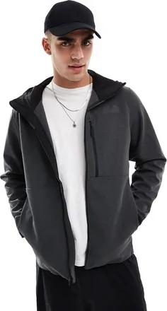 The North Face Apex full zip hooded jacket in dark gray