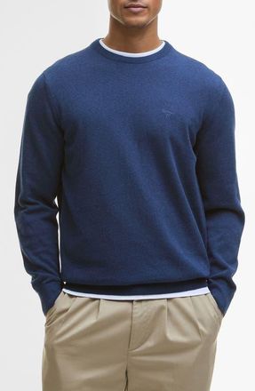 Barbour Solid Cotton Crewneck Sweater in Inky Marl at Nordstrom, Size Xx-Large