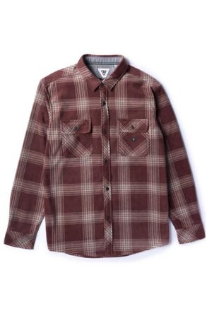 Vissla Mens Eco-Friendly Polar Flannel Shirt In Fired Brick