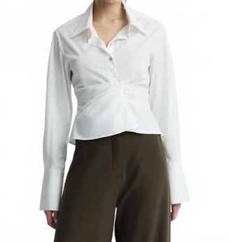 Anna Quan Thea Twist Shirt In Swan