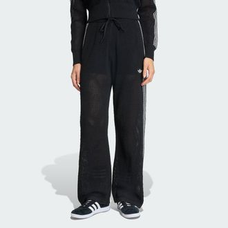 adidas Womens adidas KNITTED CROCHET FIREBIRD TRACK PANTS