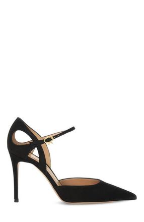 Gianvito Rossi Charlotte Pump in Black Suede at Nordstrom, Size 39.5