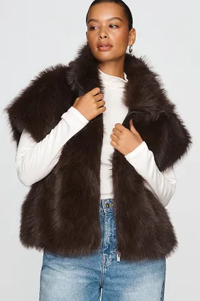 Sanctuary Faux Fur Vest Jacket
