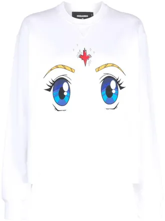 Dsquared2 graphic-print crew neck sweatshirt - Wit