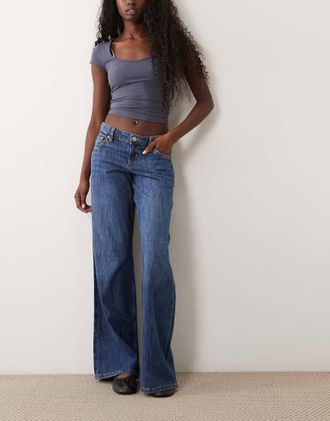 Cotton On jeans ampi a vita bassa in scorpio blue