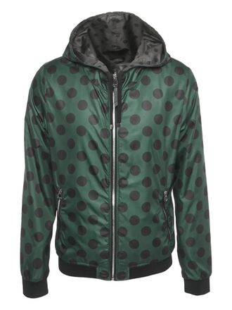 Dolce & Gabbana polka dot reversible jacket - Green